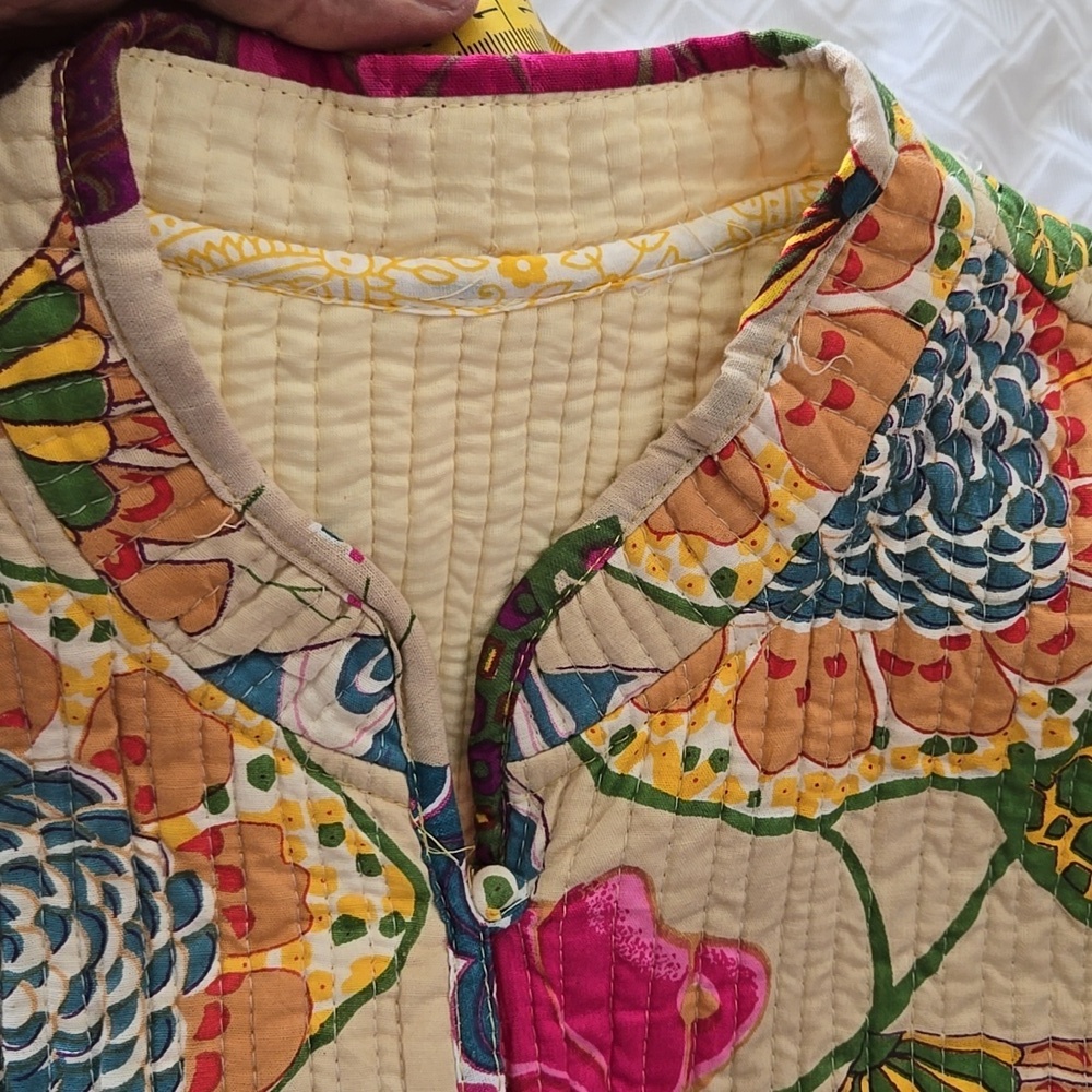 Handmade Floral Quilted Jacket - Picture 12 of 12